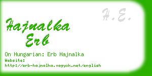 hajnalka erb business card